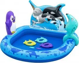 Pishinë loje fryrëse Bestway Polar Pals Water Play Center, për fëmijë, blu