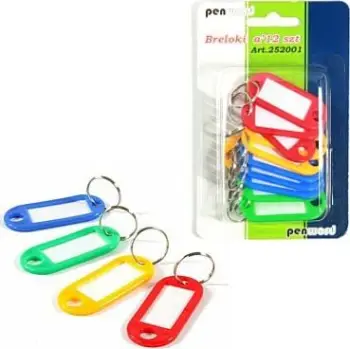 Varëse çelësash Keychains Hangers with Window, set 12 copë, shumëngjyrëshe
