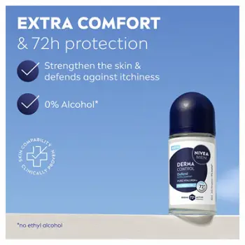 Antiperspirant roll-on për meshkuj Nivea Men Derma Control Defend, 50 ml