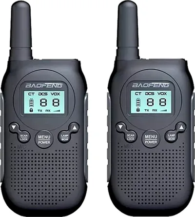 Radiotelefon Baofeng BF-T6 Panda, set 2 copë, PMR, i zi - 1