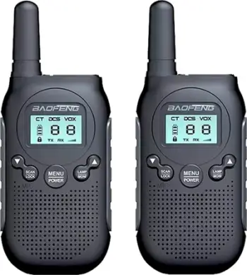 Radiotelefon Baofeng BF-T6 Panda, set 2 copë, PMR, i zi