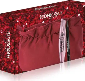 Set make up Deborah 24H Extra Gel Eyeliner Black 15g dhe My Power Waterproof Volumizing Mascara Black 14ml, i zi