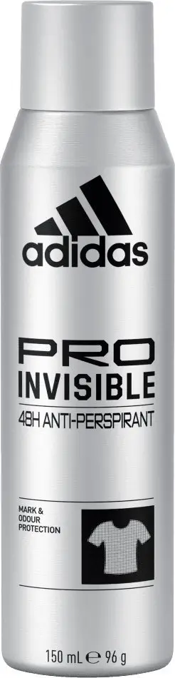 Antiperspirant spray për burra Adidas Pro Invisible Anti White Mark, 150 ml