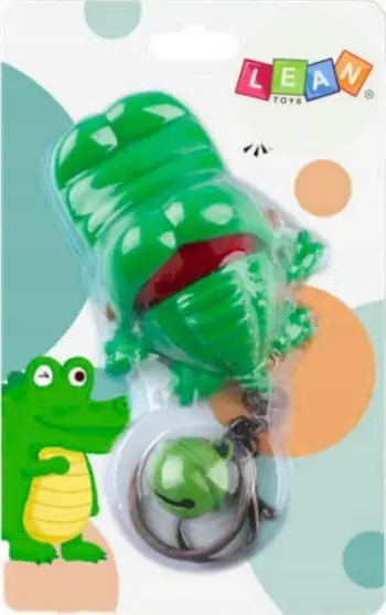 Varëse çelësash lodër krokodil me zile Biting Crocodile, kompakte, për fëmijë 3+, jeshile