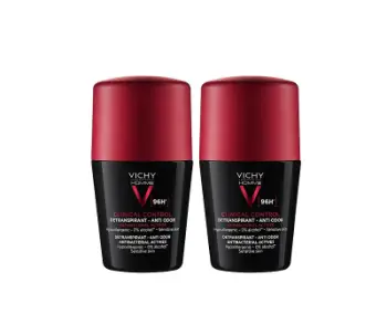 Antiperspirantë roll-on për meshkuj Vichy Homme Clinical Control 96 h, 2x 50 ml