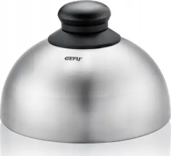 Kapak për burger Gefu BBQ G-89557, çelik inox, dorezë rezistente ndaj nxehtësisë, gri