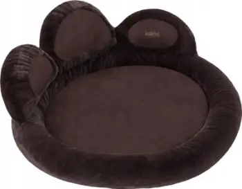 Shtrat sofe për qen XXL Large Fur Bed, 105x105 cm, ngjyrë bezhë