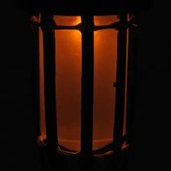 Pishtar diellor dekorativ Solar Torch, 95x95x650mm, për kopsht, i zi