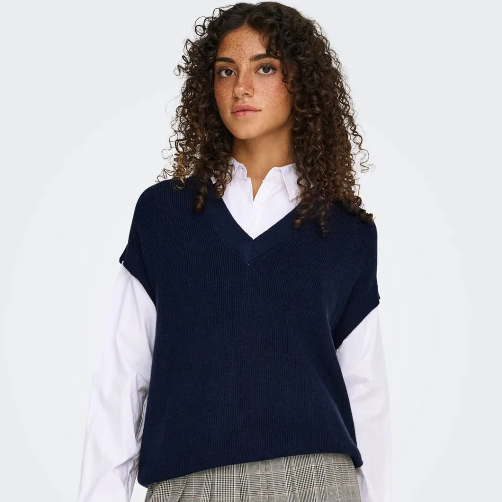 Jelek ONLY ONLPAYSON LS POLO MIX VEST KNT - 1