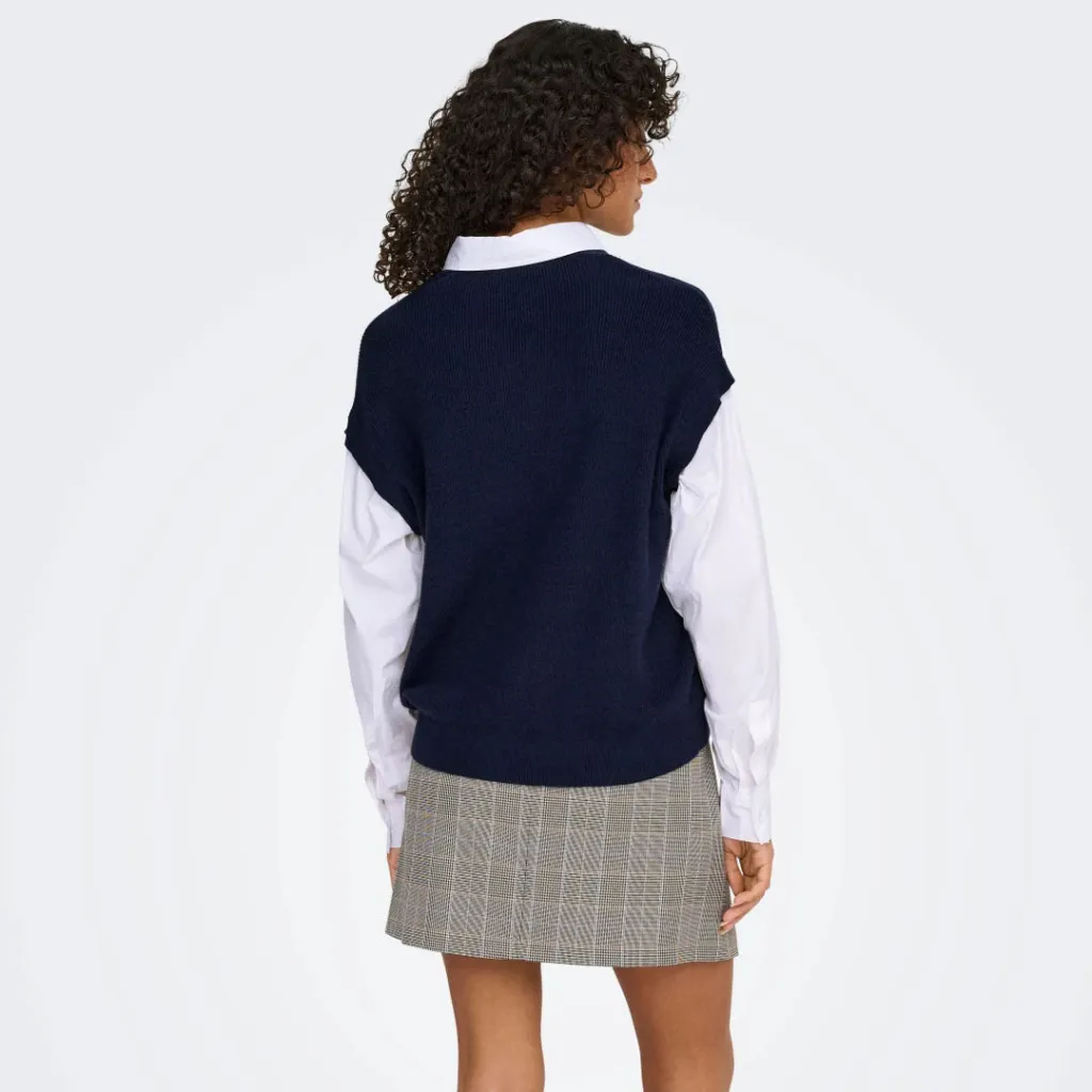 Jelek ONLY ONLPAYSON LS POLO MIX VEST KNT - 4