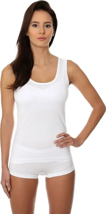 Bluzë pa mëngë Brubeck Comfort Cotton, për femra, madhësia S, e bardhë