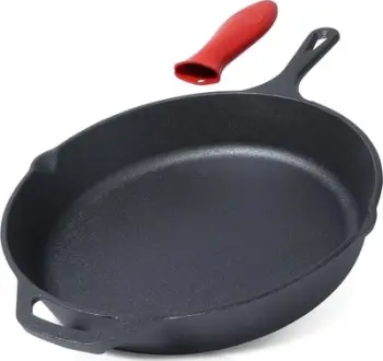 Tigan prej gize Blaumann, 30 cm, dorezë me mbulesë silikoni, i zi
