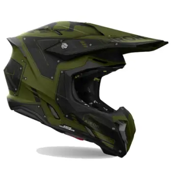 Helmeta motocross Airoh Twist 3 Military, për meshkuj, madhësia 2XL, jeshile