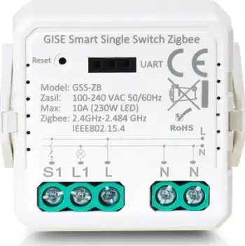 Modul rele inteligjent GISE GSS ZB, Zigbee, Tuya Smart, i bardhë