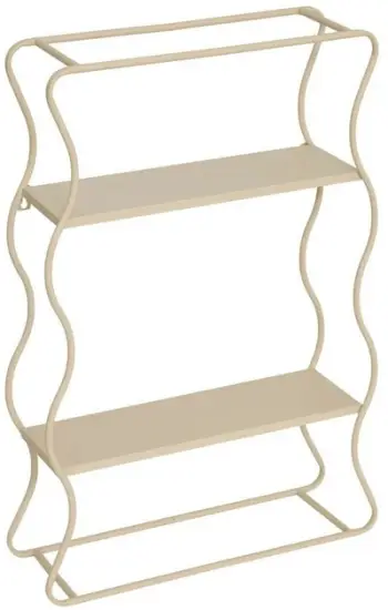 Raft dekorativ metalik Judy, 40x12x58 cm, dizajn valor, bezhë