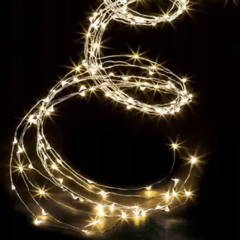 Drita dekorative Cascade Copper Lux Feeric Lights, 1m, 8 funksione, ngjyrë bakri