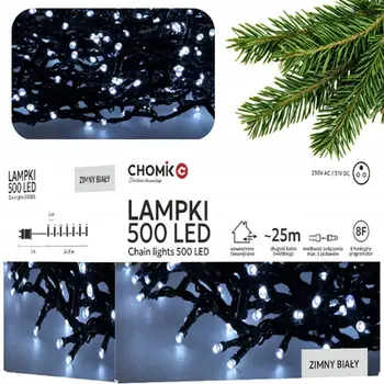 Drita dekorative LED Extralink 500L, 3+25m, dritë e bardhë e ftohtë, për brendësi dhe jashtë