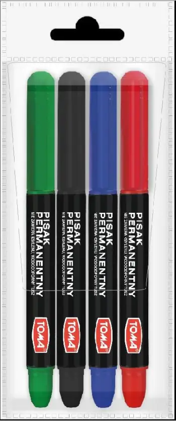 Set marker permanent Toma, 1 mm, 4 copë