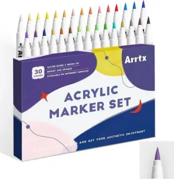 Set markera akrilik Arrtx Acrylic Marker 30B, 30 ngjyra klasike