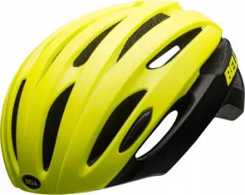 Helmeta rrugore Bell Avenue Road, unisex M L 53 60 cm, hi viz e zezë