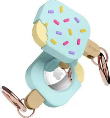 Mbështjellës Elago Ice Cream për Apple AirTag, me karabiner, me unazë çelësash, shumëngjyrësh