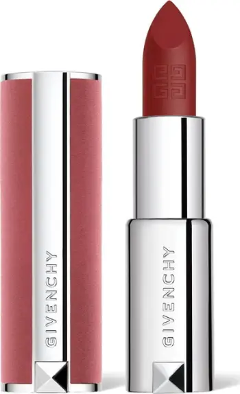 Ruzh për buzë Givenchy Le Rouge Sheer Velvet, mat, i rimbushshëm, i kuq