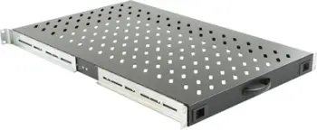 Raft fiks për kabinet serveri Lanview RAS420BL, 19", 1000 mm, i zi