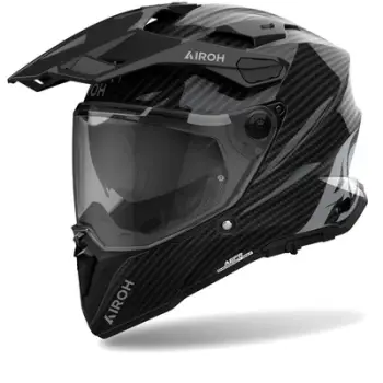 Helmetë adventure Airoh Commander 2 Carbon, karbon, XXL, e zezë
