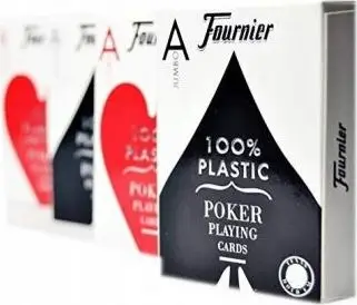 Karta pokeri Fournier No. 2800, plastike, indeks jumbo, të kuqe