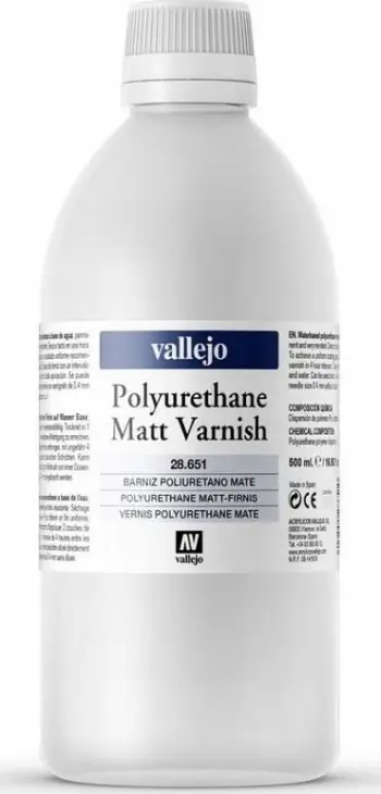 Llak poliuretani Vallejo 28651, matt, 500ml, transparent