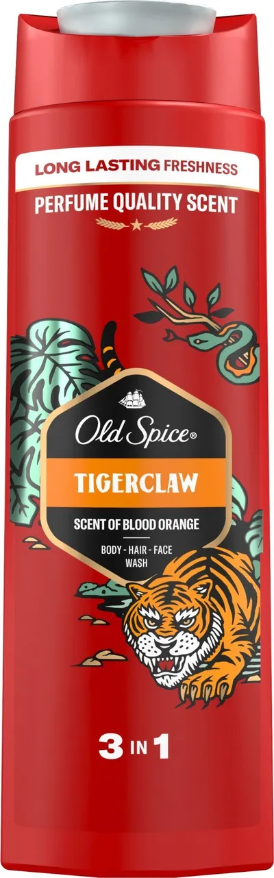 Xhel dushi Old Spice Tigerclaw, 400ml, për burra - 1