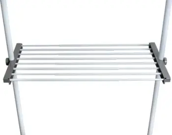 Raft garderobe Wenko Hercules, i rregullueshëm 73 120 x 42 cm, inoks, i bardhë