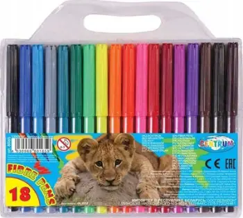 Set markera Centrum Marker Zoo, 18 ngjyra, me bazë uji, shumëngjyrësh