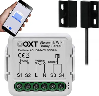 Modul smart OXT me sensor reed, kontroll derë garazhi, WiFi TUYA - 1