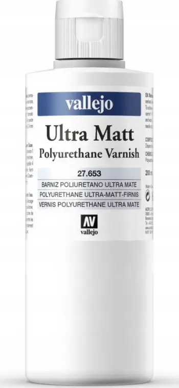 Llak poliuretani Vallejo VJP27653, Ultra Matt, 200 ml, transparent