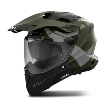 Helmetë adventure Airoh Commander 2 Reveal, karboni, matt olive gri e zezë, madhësia S