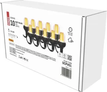 Drita dekorative varg Emos Chain Party DCPV01, 10x10 LED, 4.5m, e bardhë e ngrohtë