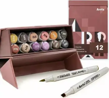 Set markera double sided, dy anëshe, ngjyra të përziera