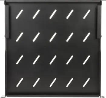 Raft i rregullueshëm RACK P19R 19", 450mm, metalik, i zi