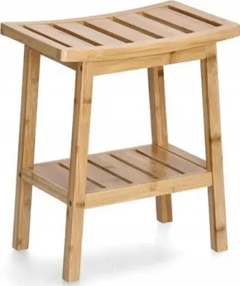 Stol me rafte Zeller Present, bambu, natyral