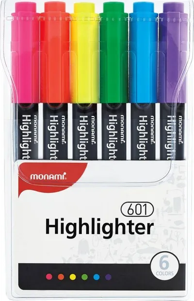 Set markera fluorescent Astra Highlighter 601, 6 copë, shumëngjyrëshe - 1