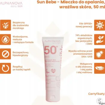 Krem dielli për fëmijë Alphanova Daily Sun, SPF50+, 50ml