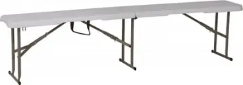 Stol palosës Saska Garden Catering Bench, 183x27x43cm, ngjyrë e bardhë