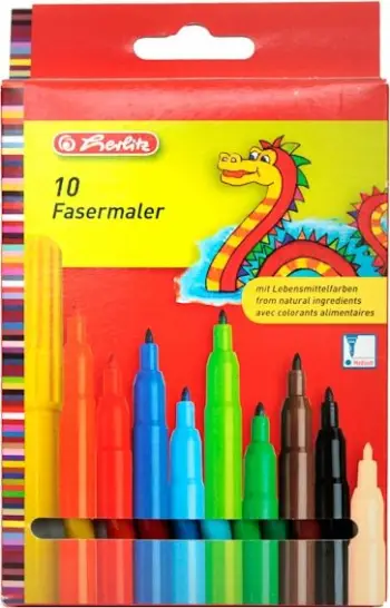 Set markera Herlitz Color Felt tip Pens LB, 10 copë, shumëngjyrëshe