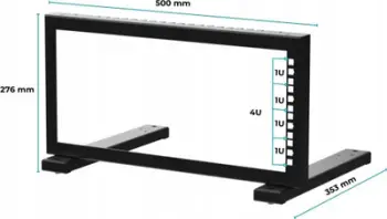 Raft kabineti Stalflex STR19-4U-B, 19" 4U, i zi