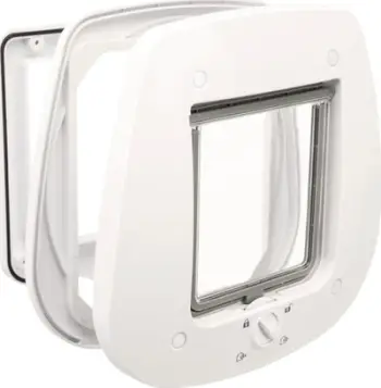 Derë maceje Trixie Cat Door Flap, 27x26 cm, plastike, e bardhë