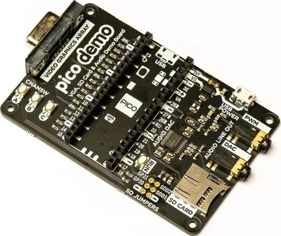 Modul VGA Demo Base për Raspberry Pi Pico, dalje VGA, audio dhe microSD - 1