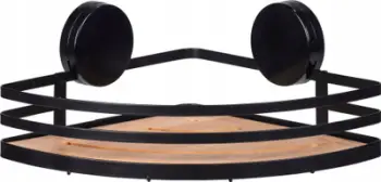 Raft këndor banjoje WENKO Angular Support Static-Loc Alba, 27cm, montim pa shpim, i zi