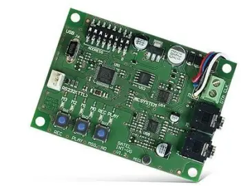 Modul zëri Hikvision SATEL INT VG, 16 mesazhe zanore, lidhje USB, i bardhë