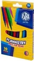 Set markera me majë të butë Astra Felt tip Case 314121001, 10 ngjyra